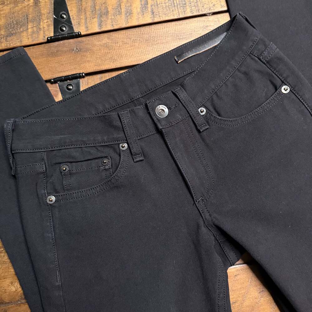 Rag & Bone Womens Skinny Equestrian Black Jeans Size 25